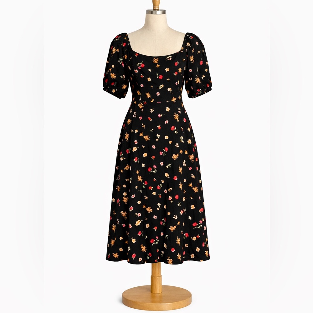 NWT OLD NAVY Fit and Flare Crepe Midi Dress
